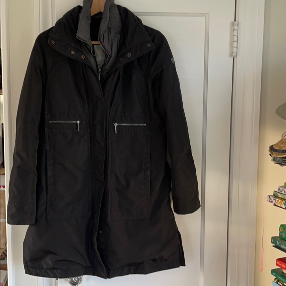 Postcard Ski Jacket Coat Sz 4 Black & Gray